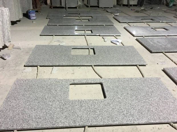white granite butcher block island