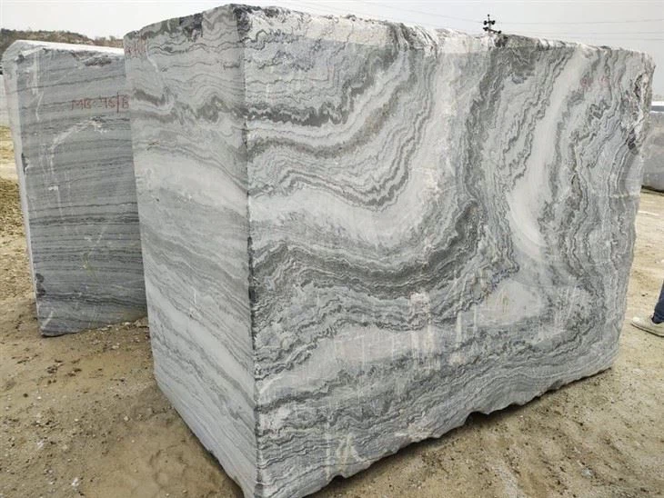 river blue leathered marble